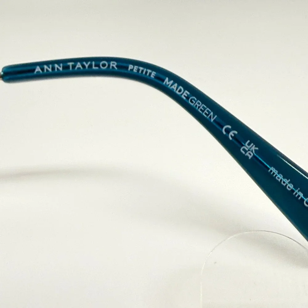 Ann Taylor Petite Cat Eye Sunglasses Teal Tortoise Gold ATP924 C02 52-18-135